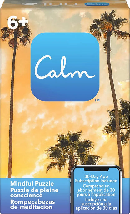 Rompecabezas Calm 100 pz Palmeras con Nubes