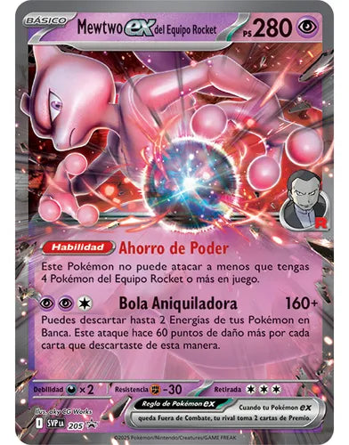 Pokémon TCG: Mewtwo ex del Equipo Rocket (Español)