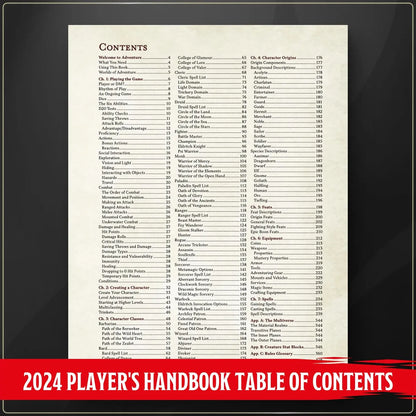 D&D 5th Edition 2024: Player's Handbook  ESPAÑOL