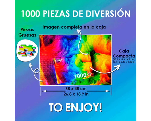 Rompecabezas Remolino de Colores 1000 Piezas