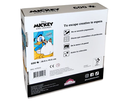 Rompecabezas Donald, Chip y Dale 600 Piezas de Plástico Disney