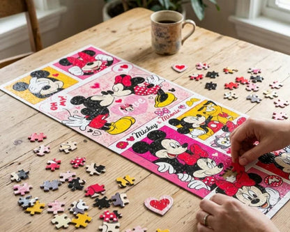 Rompecabezas Panorámico Mickey y Minnie 2 Disney 1000 Piezas De Plástico