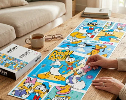 Rompecabezas Panorámico Donald Y Daisy Disney 1000 Piezas De Plástico