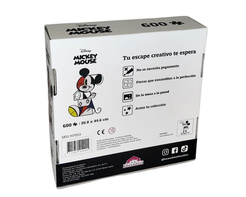 Rompecabezas Arte Mickey Disney 600 Piezas De Plástico