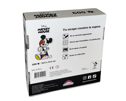 Rompecabezas Arte Mickey Disney 600 Piezas De Plástico