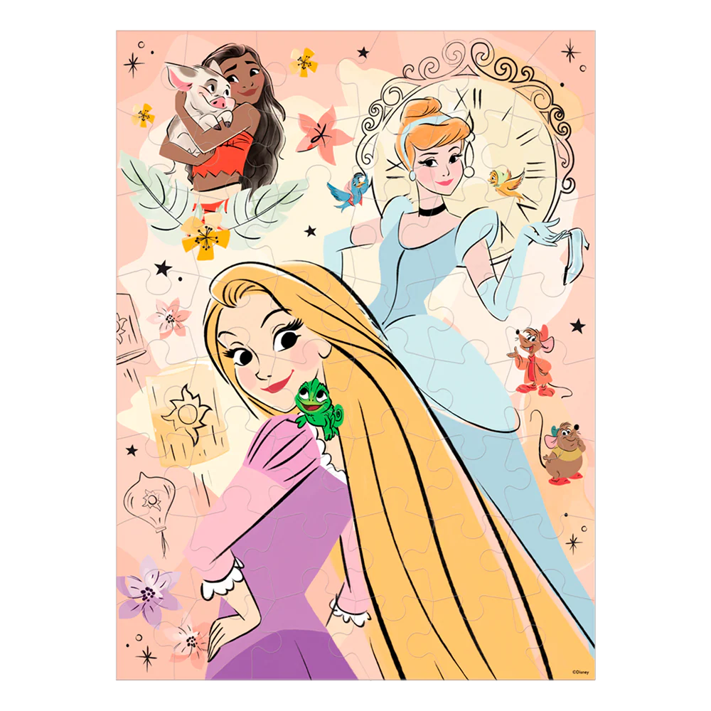 Rompecabezas en Bolsa Metalizada para Niños de Princesas