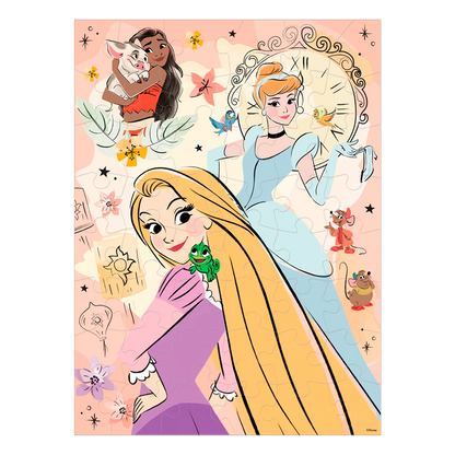 Rompecabezas en Bolsa Metalizada para Niños de Princesas
