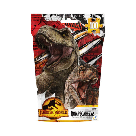 Rompecabezas en Bolsa Metalizada Jurassic World 100 Piezas