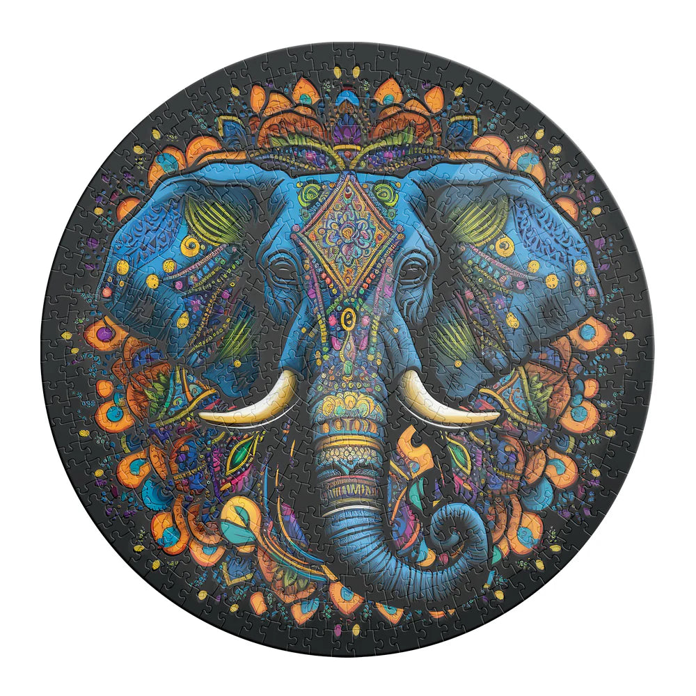 Rompecabezas Circular Barnizado Elefante 500 Piezas