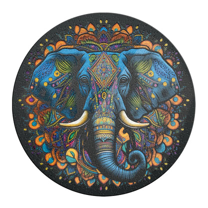 Rompecabezas Circular Barnizado Elefante 500 Piezas