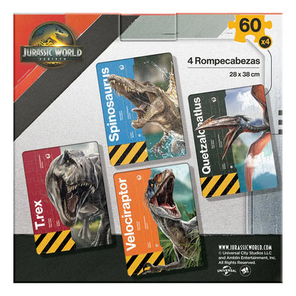 Rompecabezas Jurassic World Rebirth 4 en 1 60 Piezas