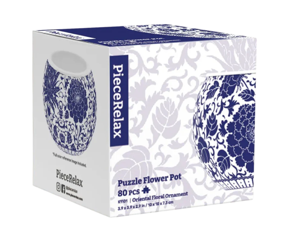 Rompecabezas Maceta Floral Oriental 80 piezas