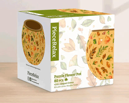 Rompecabezas Maceta Verde Elegante 80 piezas
