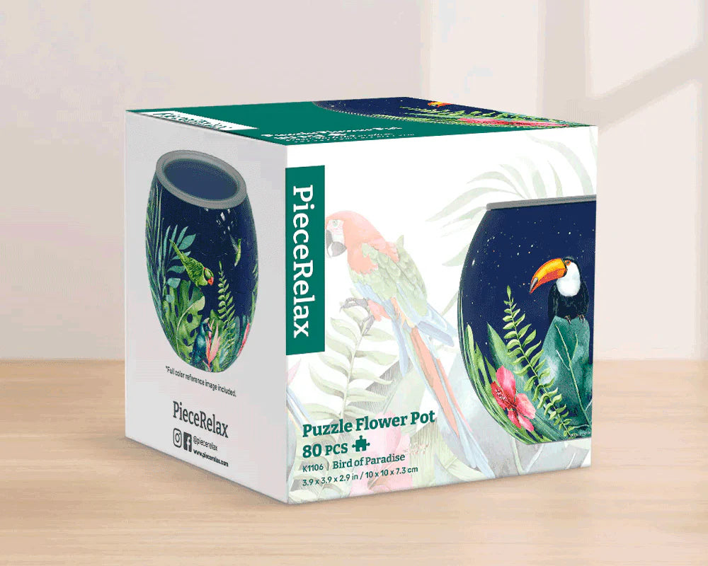 Rompecabezas Maceta Aves del Paraiso 80 piezas