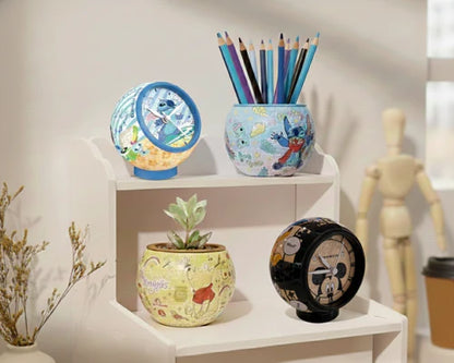 Rompecabezas Disney 3D Maceta Stitch Bailando 80 Piezas De Plástico