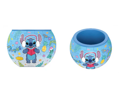 Rompecabezas Disney 3D Maceta Stitch Bailando 80 Piezas De Plástico