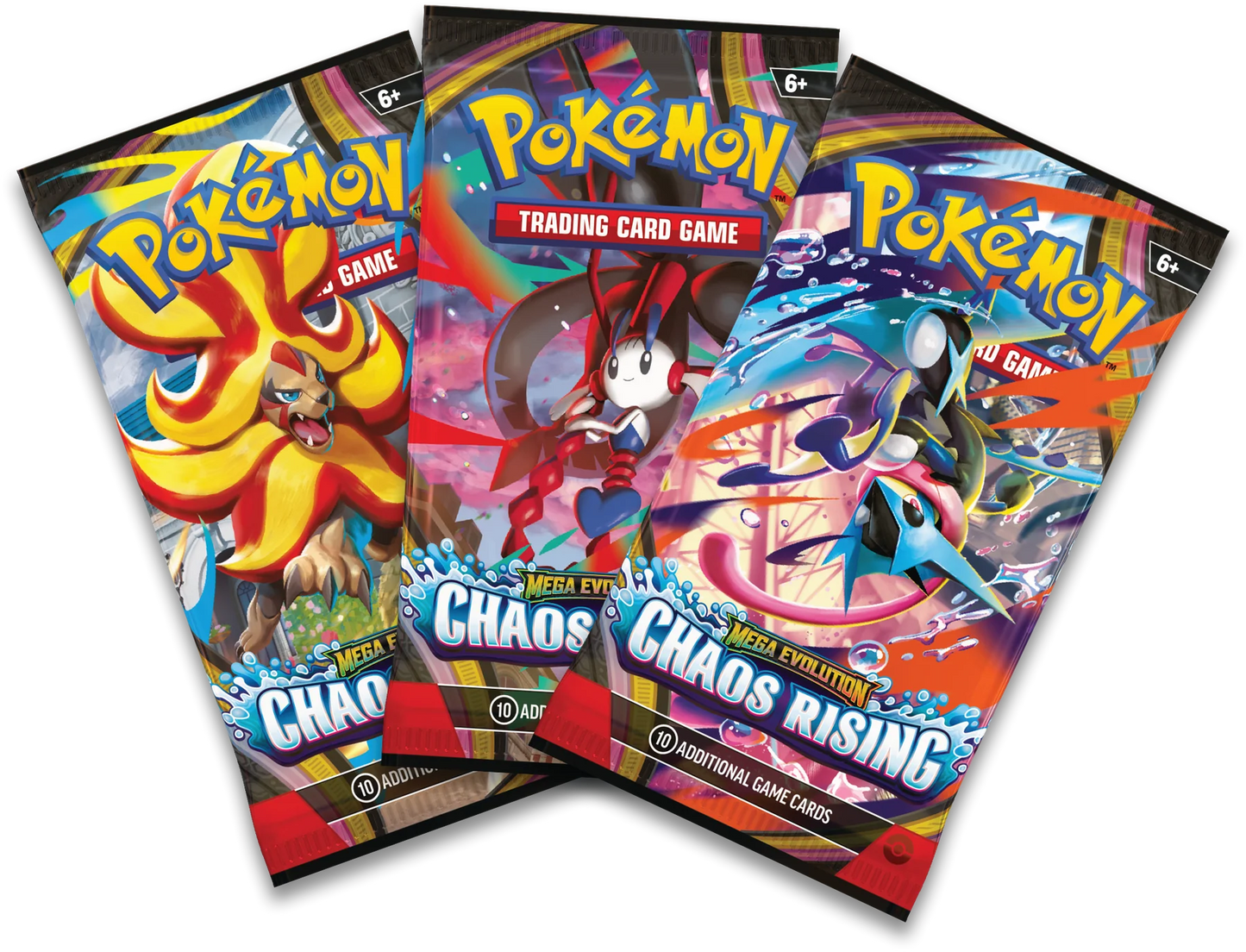 Pokémon TCG: Chaos Rising- 3-Pack Blister- INGLES