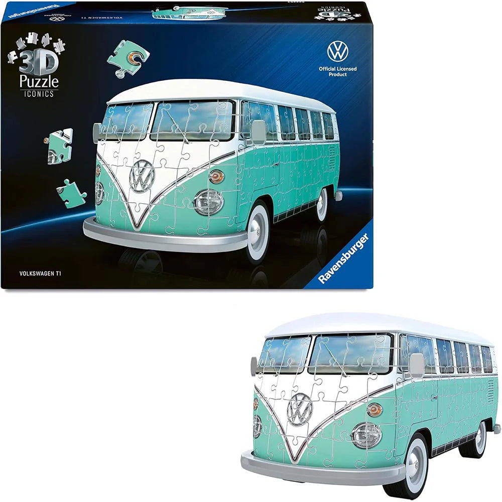 Rompecabezas Ravensburger 3D Puzzle Volkswagen T1 Iconics 162 Piezas