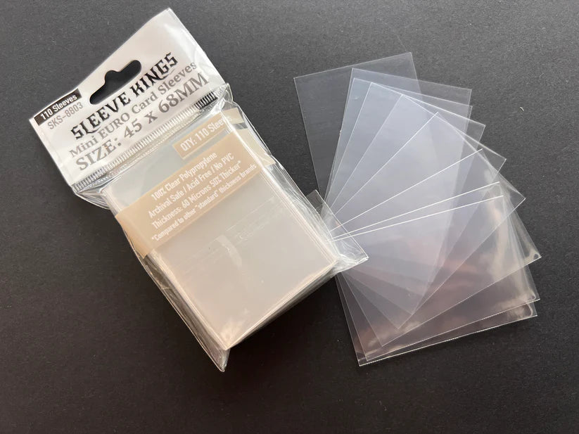 Sleeve King Mini Euro Card Sleeves (45x68mm) 110 Pack, 60 Micron, SKS-8803