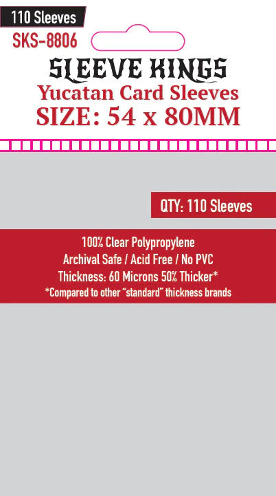 Sleeve King "Yucatan" Card Sleeves (54x80mm) 110 Pack, 60 Micron, SKS-8806