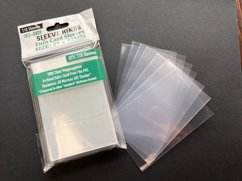 Sleeve King SKS-8809, Sleeve Kings Euro Card Sleeves (59x92mm) - 110 Pack