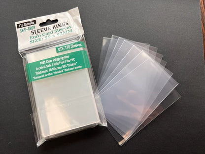Sleeve King SKS-8809, Sleeve Kings Euro Card Sleeves (59x92mm) - 110 Pack