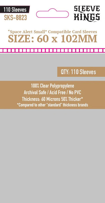 Sleeve King "Space Alert" Compatible Sleeves (60x102mm) 110 Pack, 60 Micron, SKS-8823