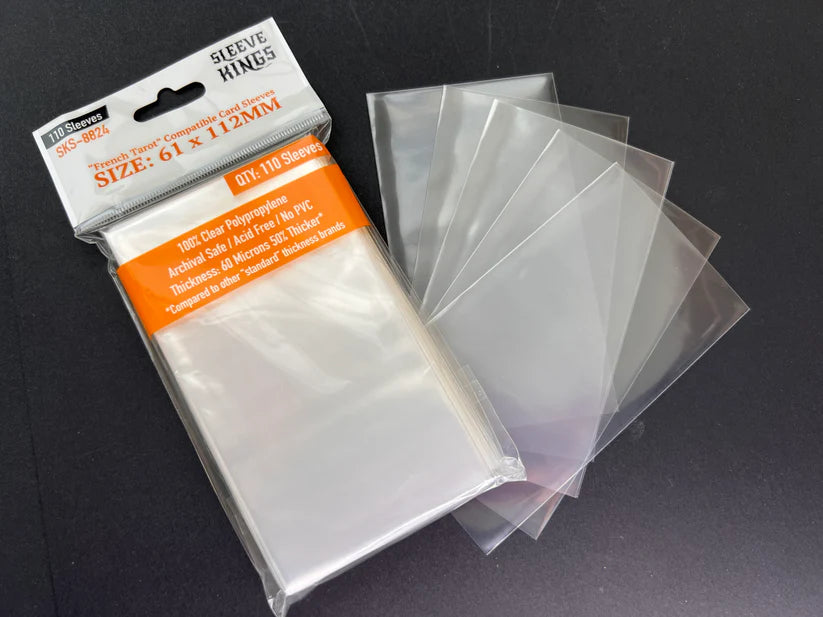 Sleeve King "French Tarot" Card Sleeves (61x112mm) 110 Pack, 60 Micron, SKS-8824