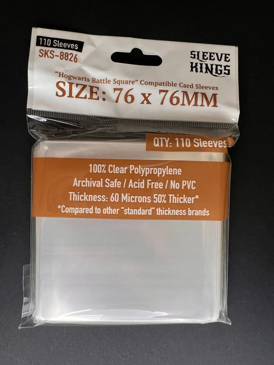 Sleeve King "Hogwarts Battle" Compatible Large Sleeves (76x76mm) 110 Pack, 60 Micron, SKS-8826