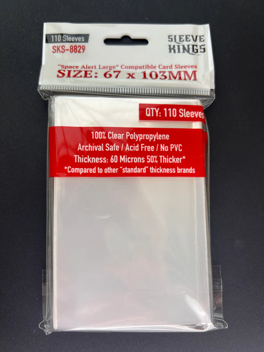 Sleeve King "Space Alert" Compatible Large Card Sleeves (67x103mm) 110 Pack, 60 Micron, SKS-8829