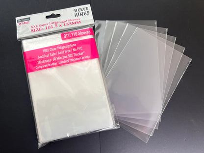 Sleeve King XXL Super Large Game Card Sleeves (101.5x153mm) 110 Pack, 60 Micron, SKS-8832
