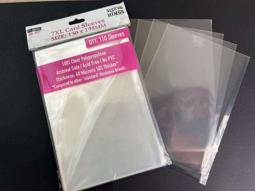 Sleeve King 7XL Game Card Sleeves (130x195mm) 110 Pack, 60 Micron, SKS-8837