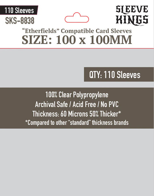 Sleeve King "Etherfields" Compatible Sleeves (100 X 100 MM) - 110 Pack, SKS-8838