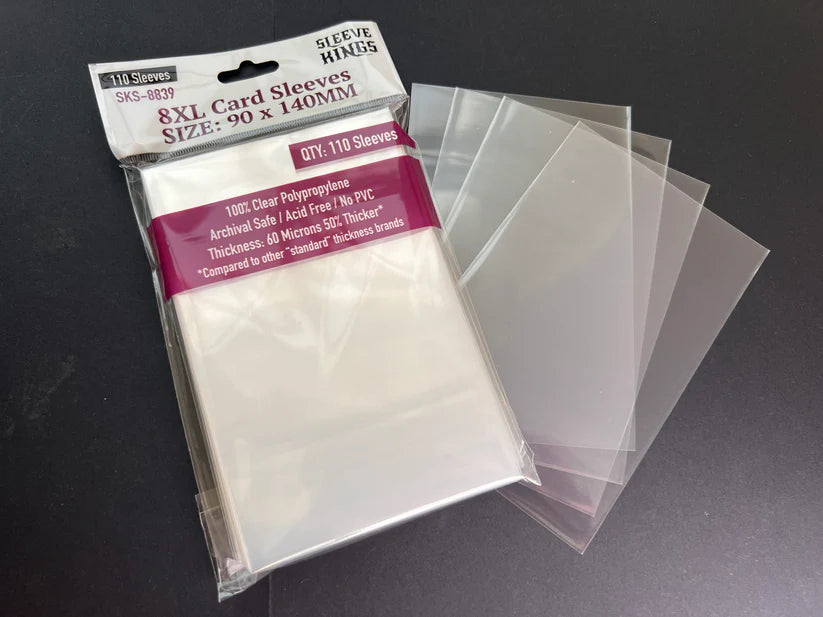 Sleeve King 8XL Game Card Sleeves (90x140mm) 110 Pack, 60 Micron, SKS-8839