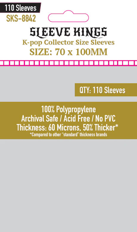Sleeve King Kpop Collector Size (70 X 100 MM) 110 pack- SKS-8842