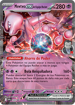 Pokémon TCG: Mewtwo ex del Equipo Rocket (Español)