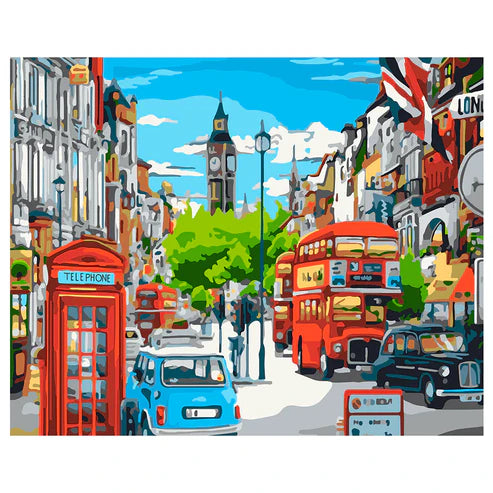 Pinta por Número - Un dia en Londres 40x50