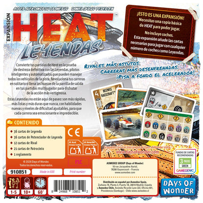Heat: Leyendas. Juego de Mesa en ESPAÑOL. Asmodee