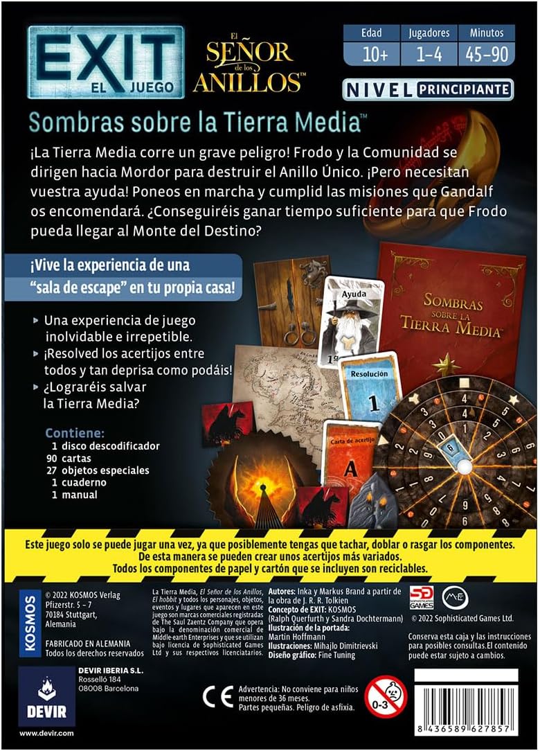 Exit: Sombras Sobre La Tierra media. Nivel Principiante