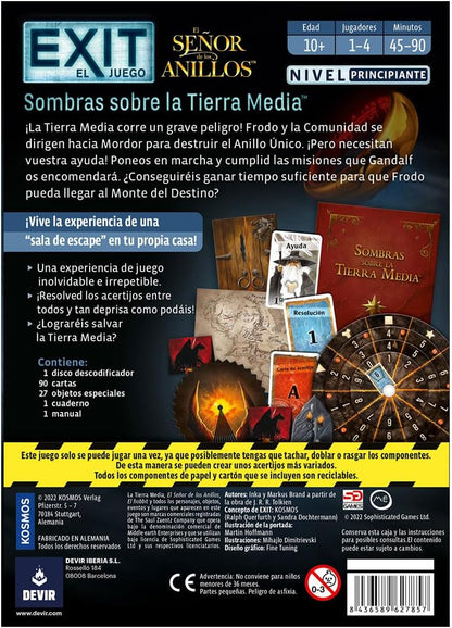 Exit: Sombras Sobre La Tierra media. Nivel Principiante