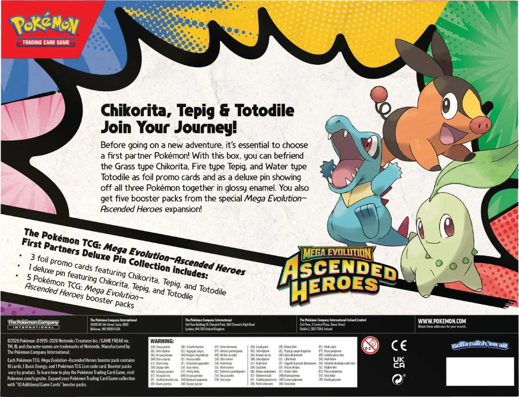 Pokémon TCG: Mega Evolution ME02.5 - Ascended Heroes First Partners Deluxe Pin Collection CASE - INGLÈS
